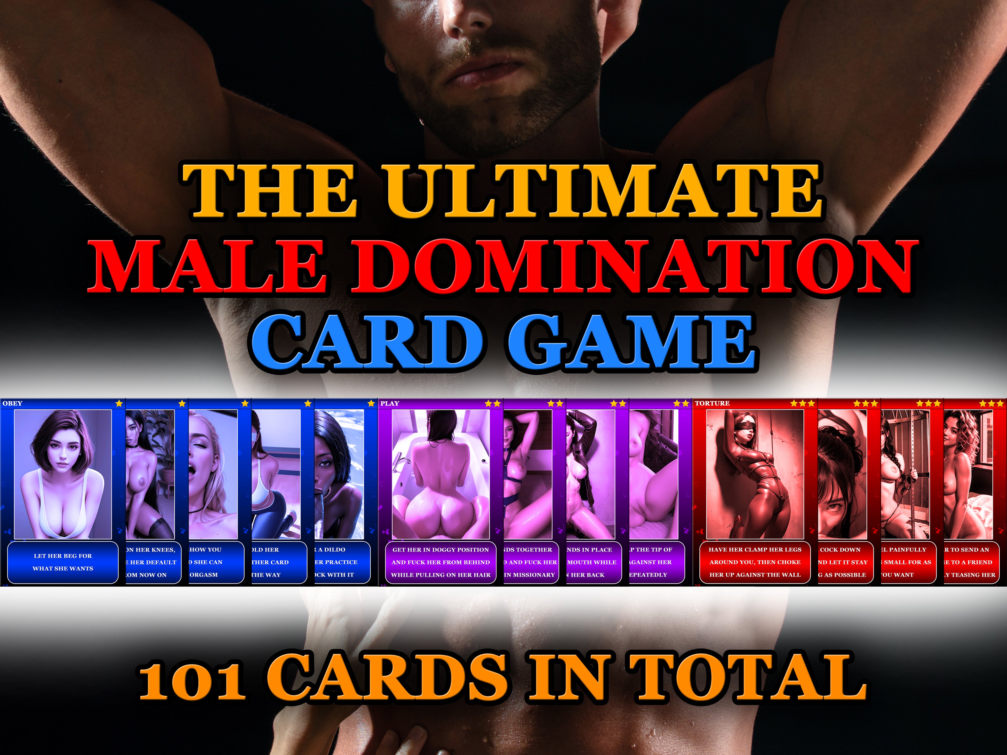 MALEDOM CARD GAME 2024 | Male Domination Bdsm Game Bondage Couples Devotion Female Submission Edge and Denial Master Slave