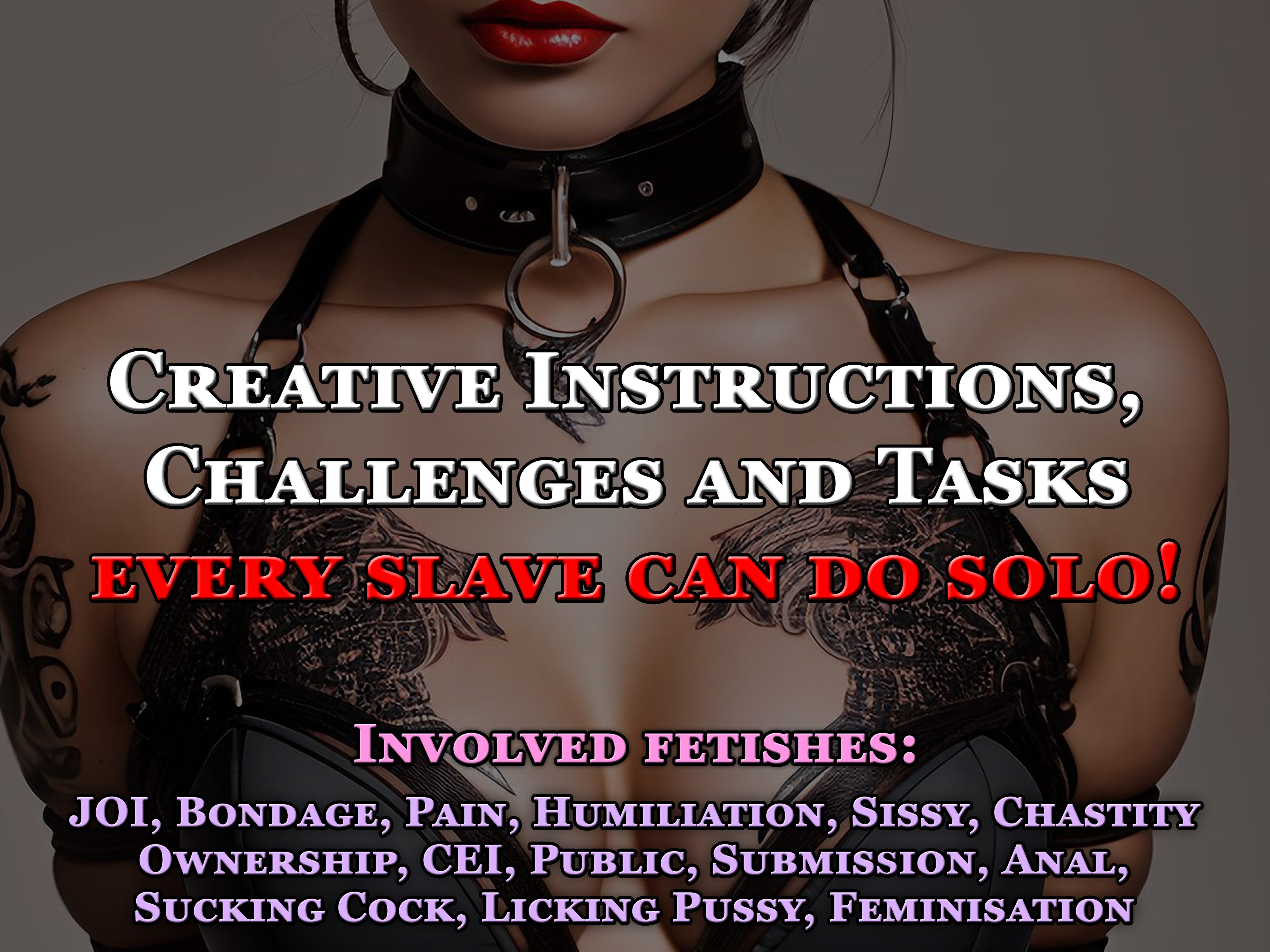 101 Extreme Slave Tasks To Keep Your Male Online Slaves Busy | Solo Tasks Challenges Femdom Mistress Dominatrix JOI Humiliation Bondage Sissy